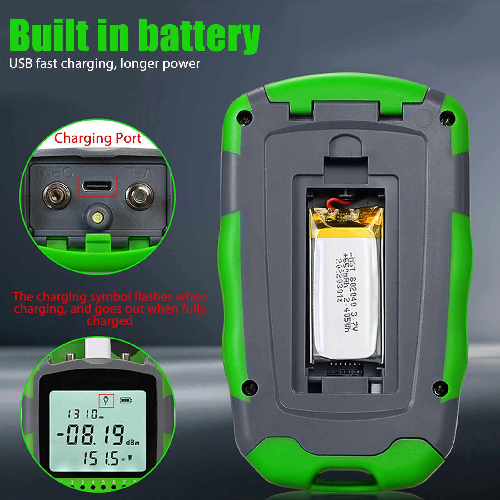 Energy Monitor Meter - USB 충전 케이블이 포함된 적색광 광케이블