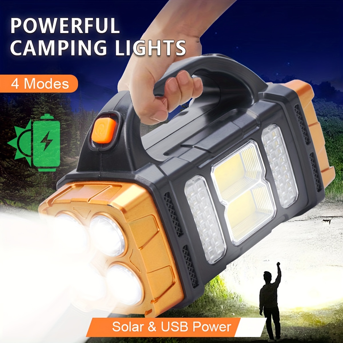 새로운 업그레이드 충전식 고출력 태양광 LED 손전등, - Solar Generator 리뷰 및 가격